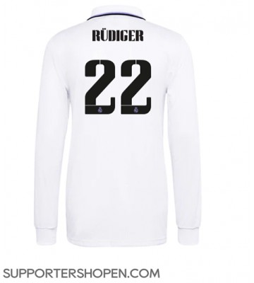 Real Madrid Antonio Rudiger #22 Hemma Matchtröja 2022-23 Långärmad